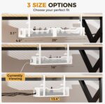 Under Desk Cable Management Tray White, Cinati Wire Organizers No Drill, Cable T... - Image 6