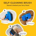Deshedding Dog Brush for Shedding – Self Clean Cat Brush Deshedding & Grooming T... - Image 4