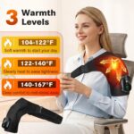 Cordless Shoulder Heating Pad with Massage, Heated Shoulder Wrap Massager for De... - Image 3