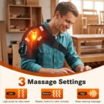 Cordless Shoulder Heating Pad with Massage, Heated Shoulder Wrap Massager for De... - Image 5