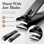 Aogeili Nail Clippers Set, Toenail Clippers & Fingernail Clipper Cutters, Ultra ... - Image 3