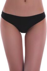 COSOMALL 6 Pack Women's Invisible Seamless Bikini Underwear Half Back Coverage P... - Image 3