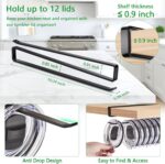 2Pack Tumbler Cup Lid Organizer for Cabinet Door Hanging Carbon Steel Rack | Mug... - Image 3