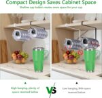 2Pack Tumbler Cup Lid Organizer for Cabinet Door Hanging Carbon Steel Rack | Mug... - Image 5