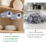 2Pack Tumbler Cup Lid Organizer for Cabinet Door Hanging Carbon Steel Rack | Mug... - Image 6