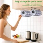 2Pack Tumbler Cup Lid Organizer for Cabinet Door Hanging Carbon Steel Rack | Mug... - Image 7
