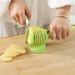 Lemon & Tomato Food Tongs - Manual Fruit Tool, Round Fruit & Vegetable Cutting H... - Image 3