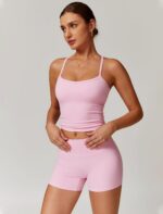 QBGJTD Two Piece Workout Sets For Women Tank Top Matching High Waist Booty Lifti... - Image 3