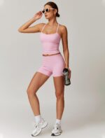 QBGJTD Two Piece Workout Sets For Women Tank Top Matching High Waist Booty Lifti... - Image 5