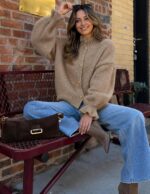MEROKEETY Women's Fall Trendy Chunky Knit Cardigan Casual Ruffle Sweaters | Butt... - Image 4