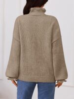 MEROKEETY Women's Fall Trendy Chunky Knit Cardigan Casual Ruffle Sweaters | Butt... - Image 6