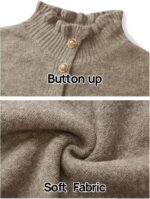 MEROKEETY Women's Fall Trendy Chunky Knit Cardigan Casual Ruffle Sweaters | Butt... - Image 7