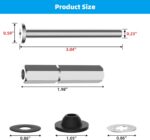 Hibbent 2 PCS Universal Toilet Seat Bolts Kit, Heavy Duty Stainless Steel Toilet... - Image 3