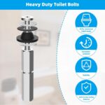 Hibbent 2 PCS Universal Toilet Seat Bolts Kit, Heavy Duty Stainless Steel Toilet... - Image 4