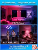 ILC RGB LED Light Bulb, Color Changing Light Bulb, 40W Equivalent, 450LM, 2700K ... - Image 4