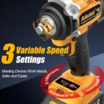 Brushless Impact Wrench 750N.m with 2x4.0AH Battery 1/2 inch | 553 Ft-lbs 20V Hi... - Image 5
