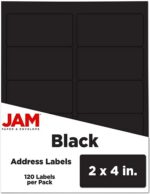 JAM PAPER Shipping Address Labels - Standard Mailing - 2 x 4 - Black - 120/Pack - Image 3