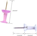200pcs Push Pins,Clear Multiple Colors Push Pins, Bulletin Board Thumb Tacks for... - Image 3