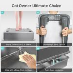 Stainless Steel Cat Litter Box, XL High Sided Open Top Litter Pan, 1 Scoop | Ext... - Image 6