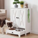 HOOBRO Dog Feeding Station with Storage and Hooks, Dog Food Storage Cabinet with... - Image 3