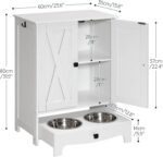 HOOBRO Dog Feeding Station with Storage and Hooks, Dog Food Storage Cabinet with... - Image 4