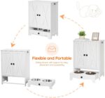 HOOBRO Dog Feeding Station with Storage and Hooks, Dog Food Storage Cabinet with... - Image 5