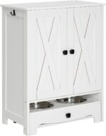 HOOBRO Dog Feeding Station with Storage and Hooks, Dog Food Storage Cabinet with... - Image 10
