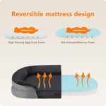 Dwanton Orthopedic Dog Bed for Medium Dogs with Gel Memory Foam, Waterproof Dog ... - Image 4