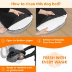 Dwanton Orthopedic Dog Bed for Medium Dogs with Gel Memory Foam, Waterproof Dog ... - Image 8