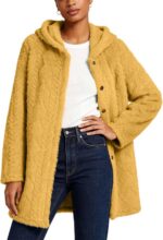 GOHRSHA Womens Fuzzy Sherpa Jacket Fashion Casual Long Sleeve Open Front Button ... - Image 3