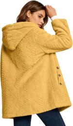 GOHRSHA Womens Fuzzy Sherpa Jacket Fashion Casual Long Sleeve Open Front Button ... - Image 5