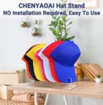 CHENYAOAI Hat Organizer for Baseball Caps, 2 Pcs No Install Acrylic Hat Stand fo... - Image 6