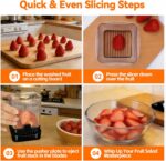 Fruit Slicer Cup for Strawberry, Banana, Hard-Boiled Egg - Detachable Cutter wit... - Image 5