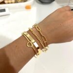 Reoxvo Gold Bracelets Stack Jewelry for Women Non Tarnish Waterproof | 14K Gold ... - Image 3