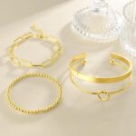 Reoxvo Gold Bracelets Stack Jewelry for Women Non Tarnish Waterproof | 14K Gold ... - Image 4