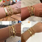 Reoxvo Gold Bracelets Stack Jewelry for Women Non Tarnish Waterproof | 14K Gold ... - Image 5