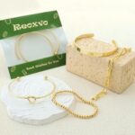Reoxvo Gold Bracelets Stack Jewelry for Women Non Tarnish Waterproof | 14K Gold ... - Image 7