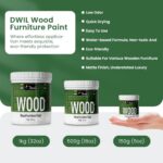 DWIL Matte Finish Furniture Paint - 5 Oz Black Paint for Wood Cabinets, Doors, T... - Image 6