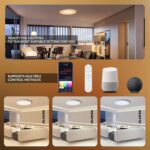 12 Inch WiFi Smart RGB LED Flush Mount Ceiling Light (2 Pack) | 24W 2640LM, RGB ... - Image 3