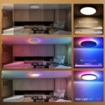 12 Inch WiFi Smart RGB LED Flush Mount Ceiling Light (2 Pack) | 24W 2640LM, RGB ... - Image 4