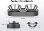 PETKIT 304 Stainless Steel Elevated Cat Bowls&Dog Bowls,Raised Cat Food and Wate... - Image 4