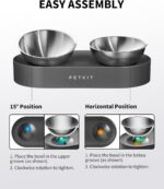 PETKIT 304 Stainless Steel Elevated Cat Bowls&Dog Bowls,Raised Cat Food and Wate... - Image 5