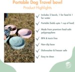Barkin’ Trails Travel Dog Bowls, Portable Outdoor Water, BPA-Free Water Bowl Set... - Image 4