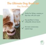 Barkin’ Trails Travel Dog Bowls, Portable Outdoor Water, BPA-Free Water Bowl Set... - Image 5