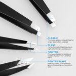 Pefei Tweezers Set - Professional Stainless Steel Tweezers for Eyebrows - Great ... - Image 4