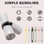Data Cable Organizer, 2025 New Elastic Silicone Cable Straps Cord Organizer, Reu... - Image 5