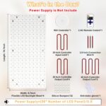4 Pack LED Backlight Sheet, 24V 36W 6000K White Flexible Led Panel Lights with A... - Image 7