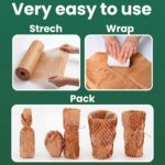 12" x 150FT Honeycomb Packing Paper Roll for Moving & Shipping – Expandable Kraf... - Image 4