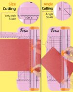 Firbon A5 Paper Cutter, Small Straight Paper Trimmer with Side Ruler | Pink comp... - Image 4