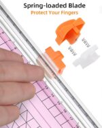 Firbon A5 Paper Cutter, Small Straight Paper Trimmer with Side Ruler | Pink comp... - Image 6